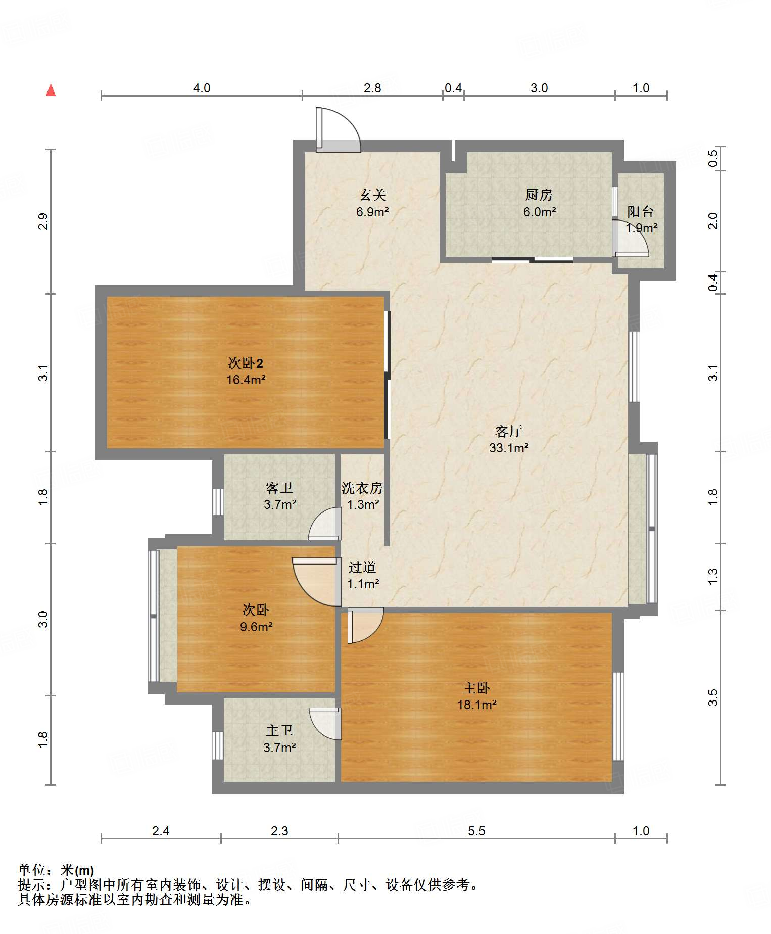 天府滨河湾3室2厅100.29㎡175万二手房图片