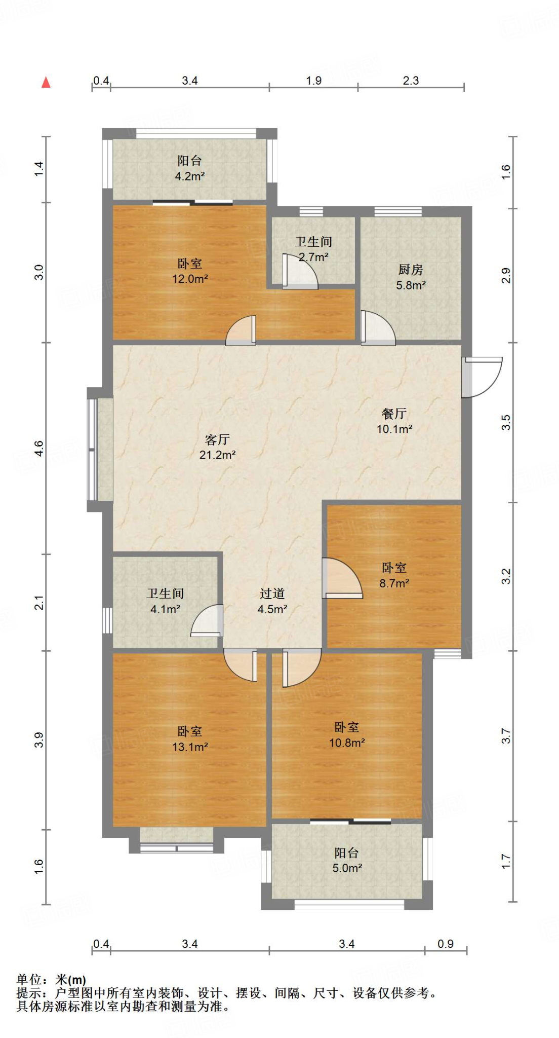 魁协新苑4室2厅137㎡90万二手房图片