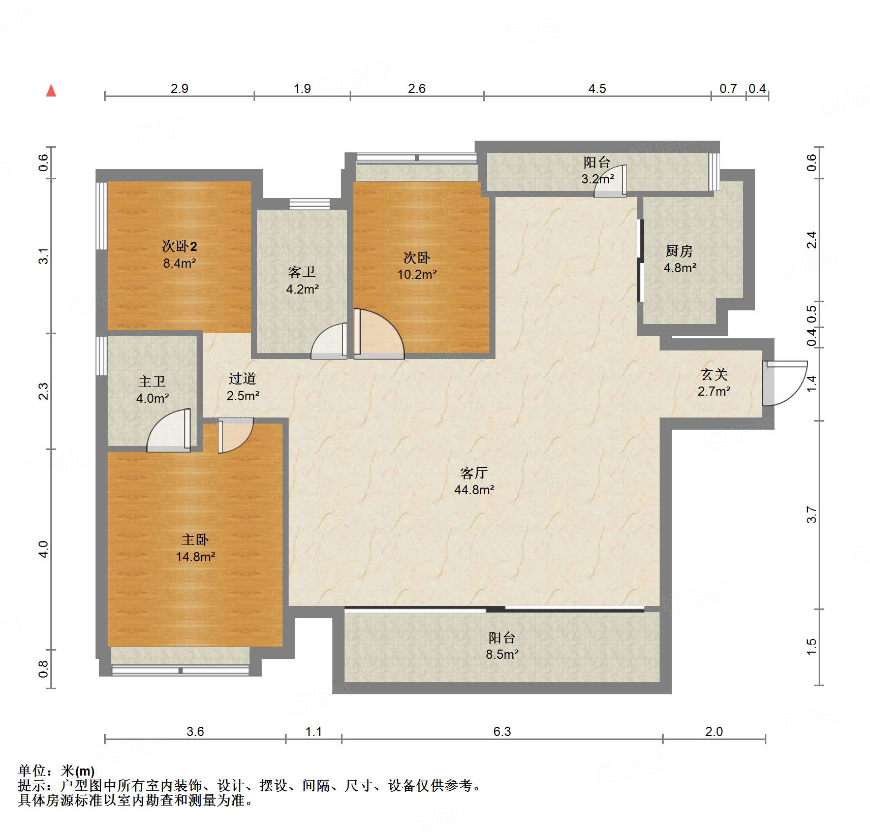 中铁诺德壹号望湖轩3室2厅126㎡130万二手房图片