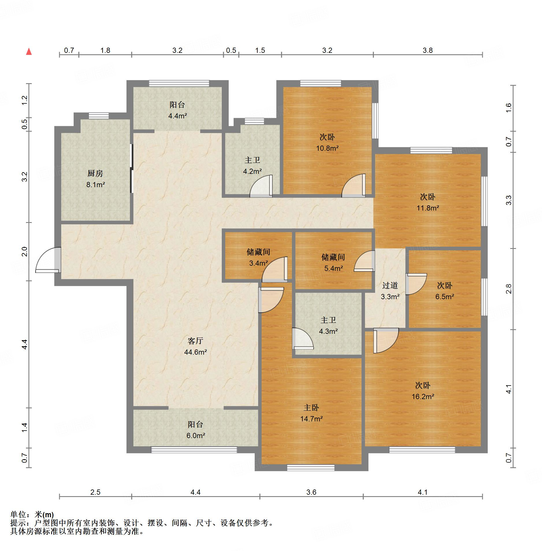 铂津湾北苑4室2厅212.26㎡1030万二手房图片
