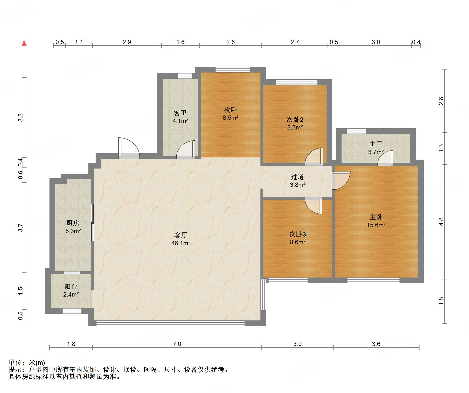 新希望锦粼湖院4室2厅140.66㎡240万二手房图片