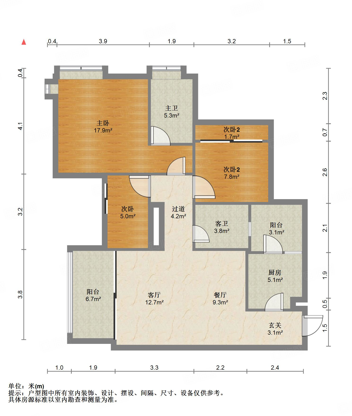 佳年华新生活(B区)3室2厅99㎡105万二手房图片